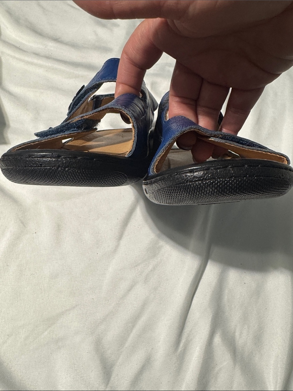 Portofino Leather Comfort Sandals EU 38 US 7–7.5 Blue Walking Travel Non Slip - Picture 6 of 11